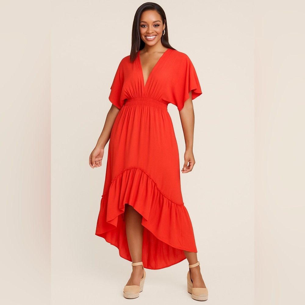 NWT Women’s Flying Tomato Hi-low Red Summer Dress